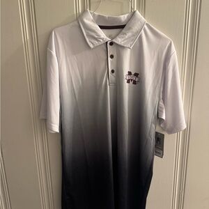 Gradient Black and White Men's Mississippi Stare Polo Shirt by Colosseum